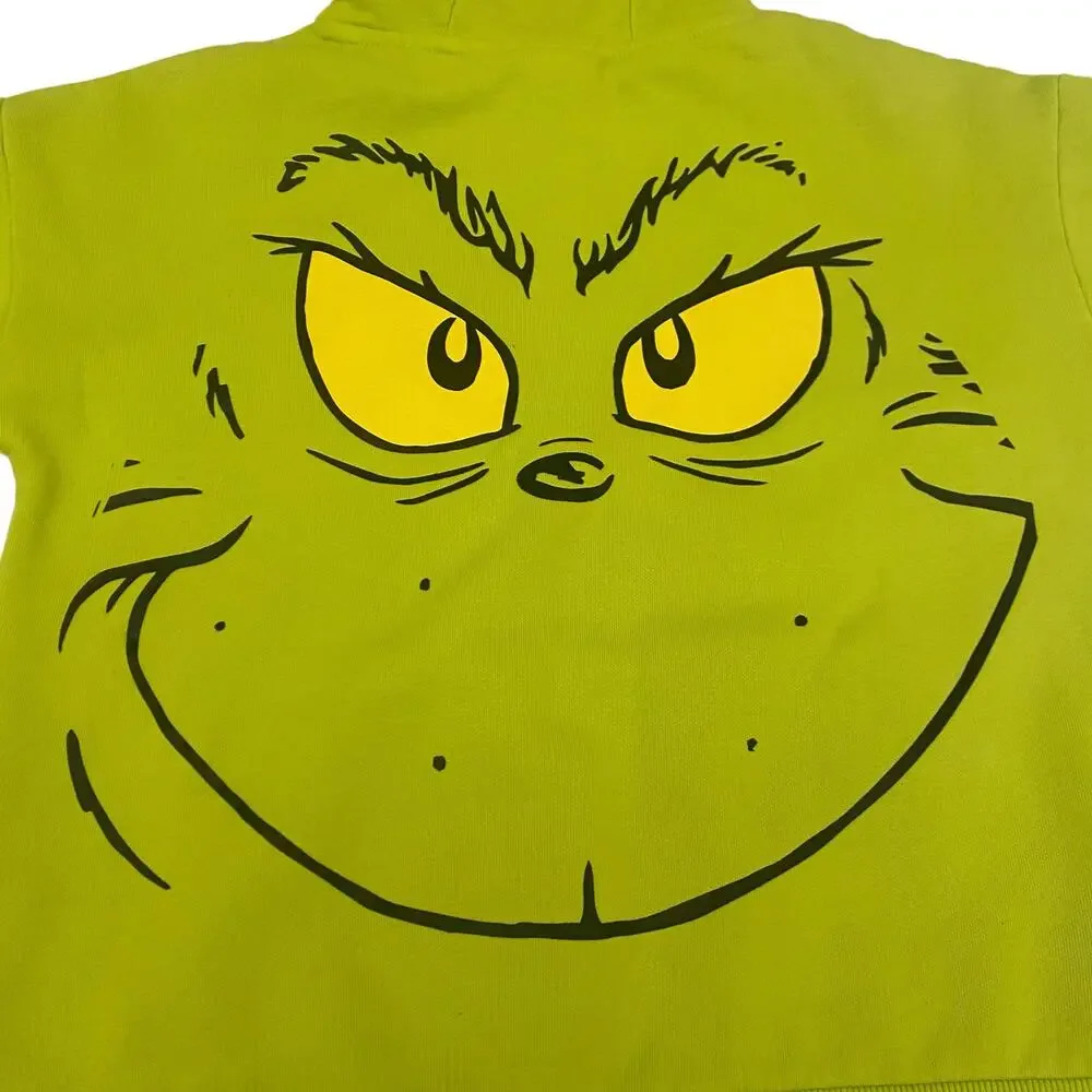 The Grinch Dr Seuss Kids Hoodie Green All Over Print Youth 9-10 Yrs Sweater